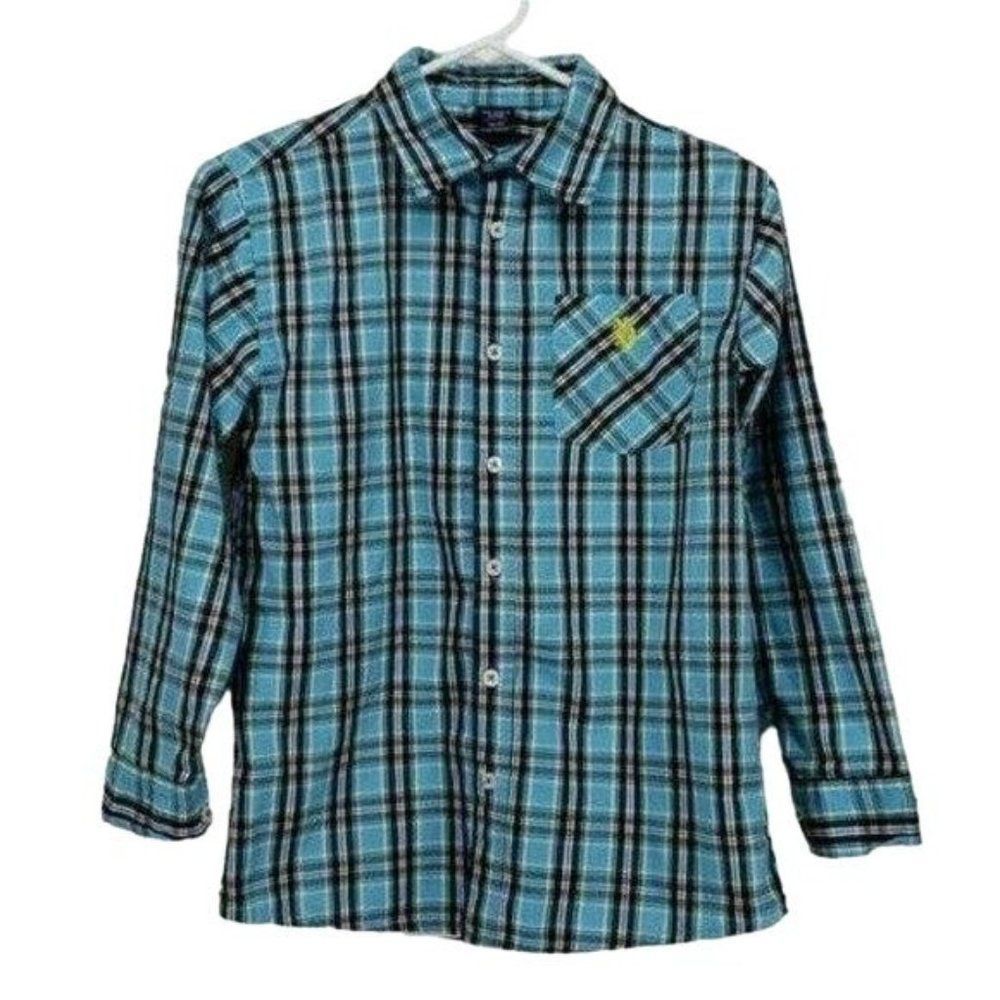 US Polo‎ Blue Plaid Button Down long sleeve
